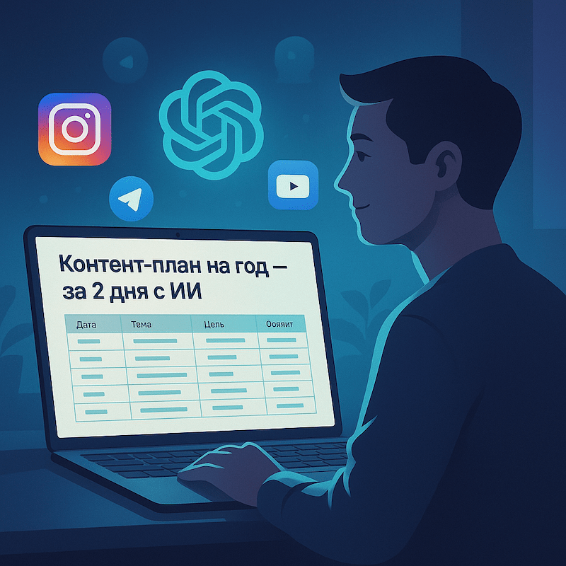Digital студия Бюро Невозможного Москва | Нейросети и соцсети: как за 2 дня создать контент-план на год — без воды и шаблонов