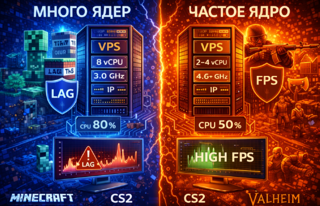 Digital студия Бюро Невозможного Москва | Лучшие VPS 2026 для игровых серверов: Minecraft, CS2, Valheim — частота ядра, пинг и DDoS