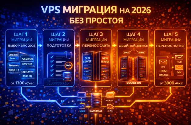 Digital студия Бюро Невозможного Москва | Миграция на VPS 2026 без простоя: перенос сайта, БД, почты и стратегия “двойного запуска” Digital студия Бюро Невозможного Москва | Миграция на VPS 2026 без простоя: перенос сайта, БД, почты и стратегия “двойного запуска”