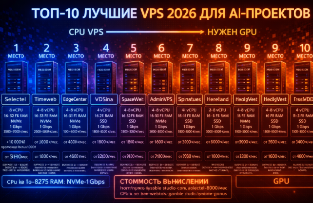 Digital студия Бюро Невозможного Москва | Лучшие VPS 2026 для AI-проектов и нейросетей: LLM, инференс, GPU и когда VDS уже мало Digital студия Бюро Невозможного Москва | Лучшие VPS 2026 для AI-проектов и нейросетей: LLM, инференс, GPU и когда VDS уже мало