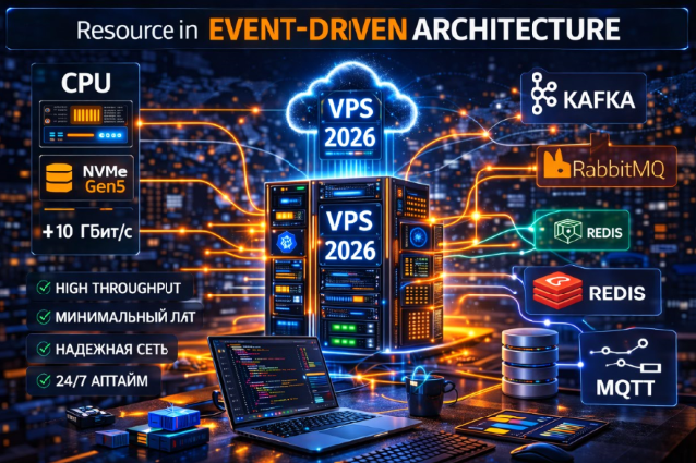 Digital студия Бюро Невозможного Москва | VPS 2026 для event-driven архитектуры: очереди сообщений, брокеры событий и стабильная доставка данных.