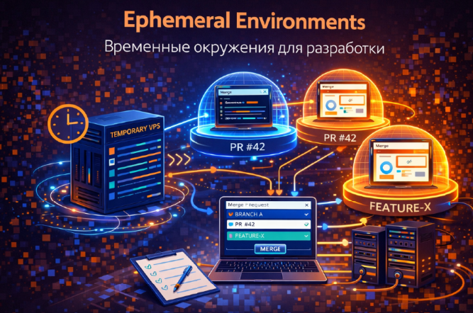 Digital студия Бюро Невозможного Москва | VPS 2026 для ephemeral environments: временные окружения для тестирования и предпросмотра фич