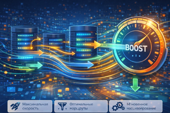 Digital студия Бюро Невозможного Москва | VDS 2026 для ускорения передачи данных внутри системы: оптимизация внутренних процессов