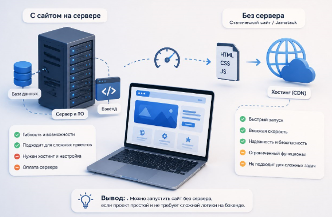 Digital студия Бюро Невозможного Москва | Нужен ли хостинг для сайта: можно ли запустить проект без сервера