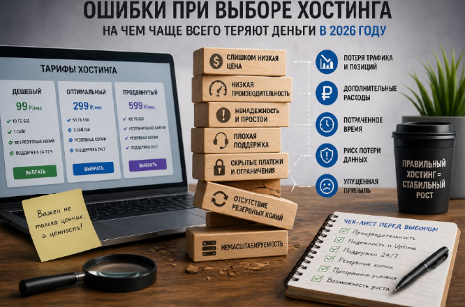 Digital студия Бюро Невозможного Москва | Ошибки при выборе хостинга для сайта: на чем чаще всего теряют деньги в 2026 году