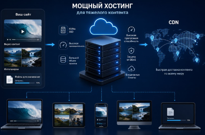 Digital студия Бюро Невозможного Москва | Какой хостинг подойдет для сайта с видео, фотографиями и тяжелым контентом
