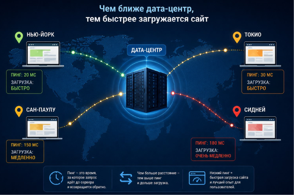 Digital студия Бюро Невозможного Москва | Почему расположение дата-центра влияет на скорость сайта