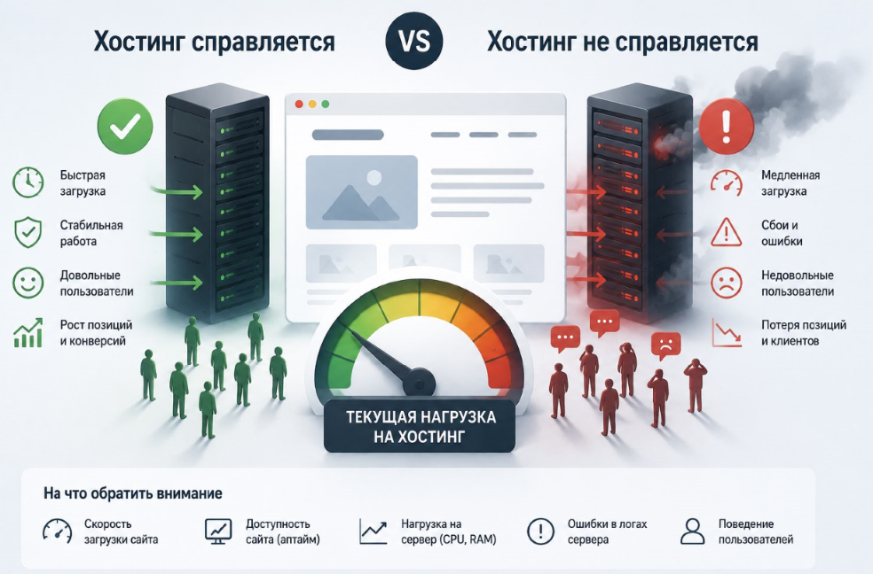 Digital студия Бюро Невозможного Москва | Как понять, что хостинг не справляется с текущей посещаемостью сайта