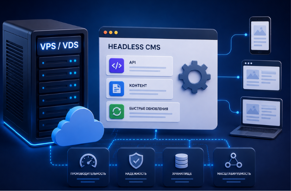 VPS/VDS для headless CMS: как выбрать сервер под API, контент и быстрые обновления
