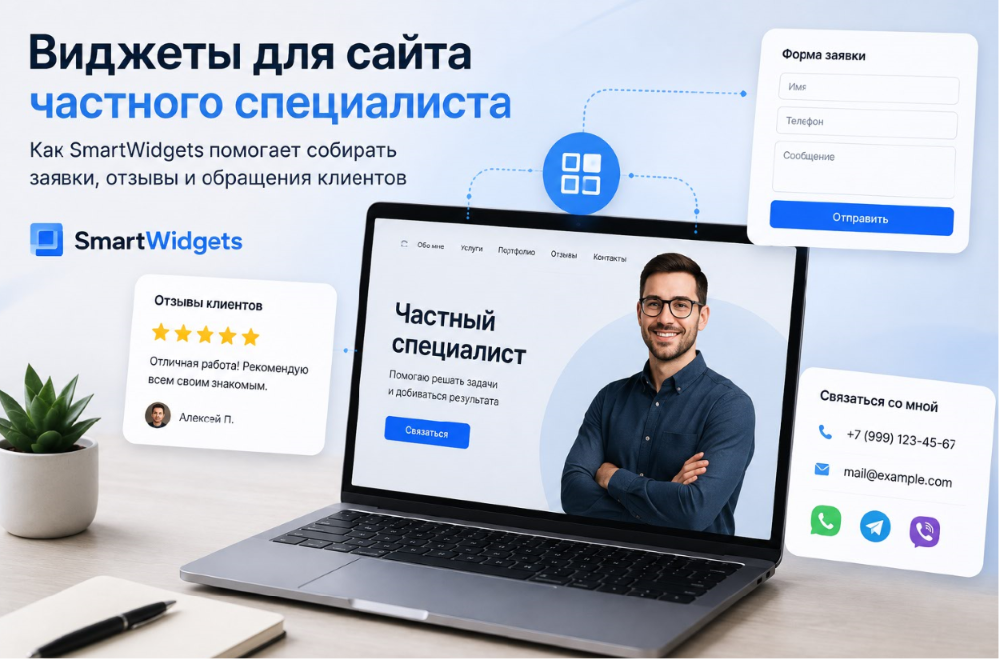 Виджеты для сайта частного специалиста: как собирать заявки, отзывы и обращения клиентов