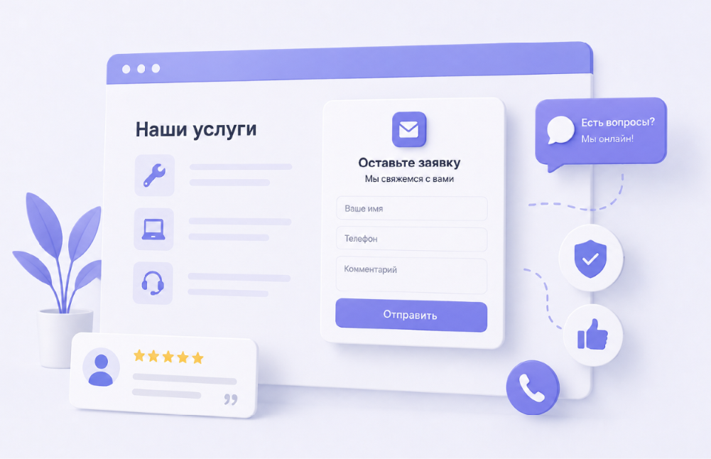Виджеты для сайта с заявками на услуги: как SmartWidgets помогает собирать обращения и повышать доверие