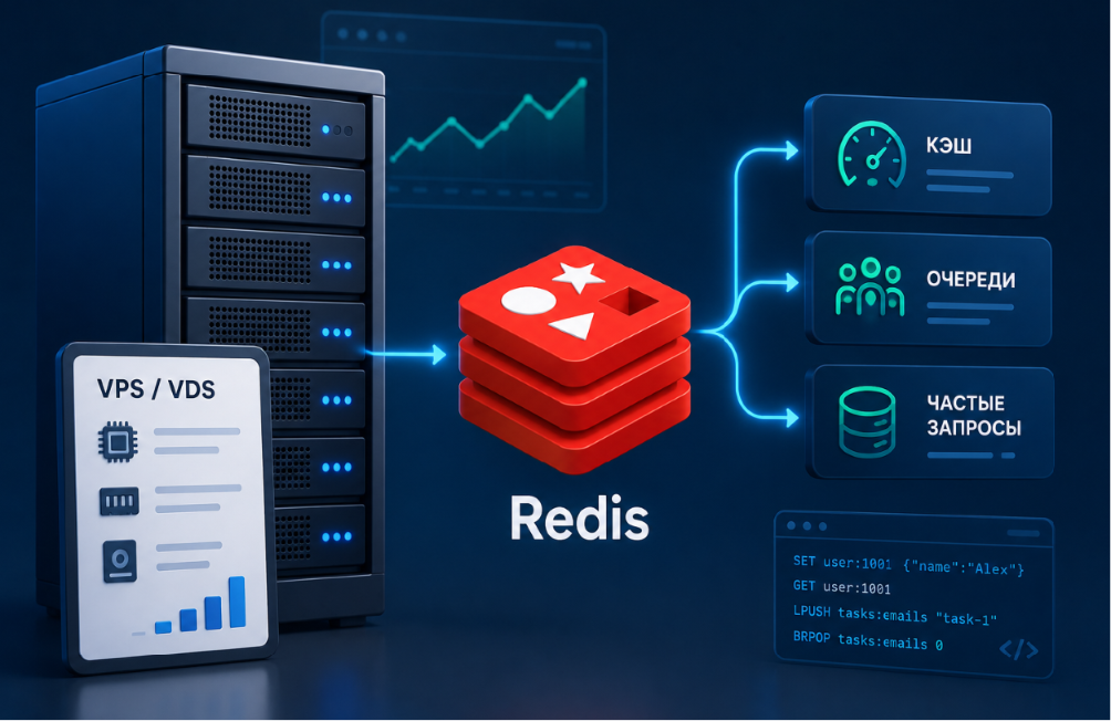 VPS/VDS для проекта с Redis: как ускорить кэш, очереди и частые запросы